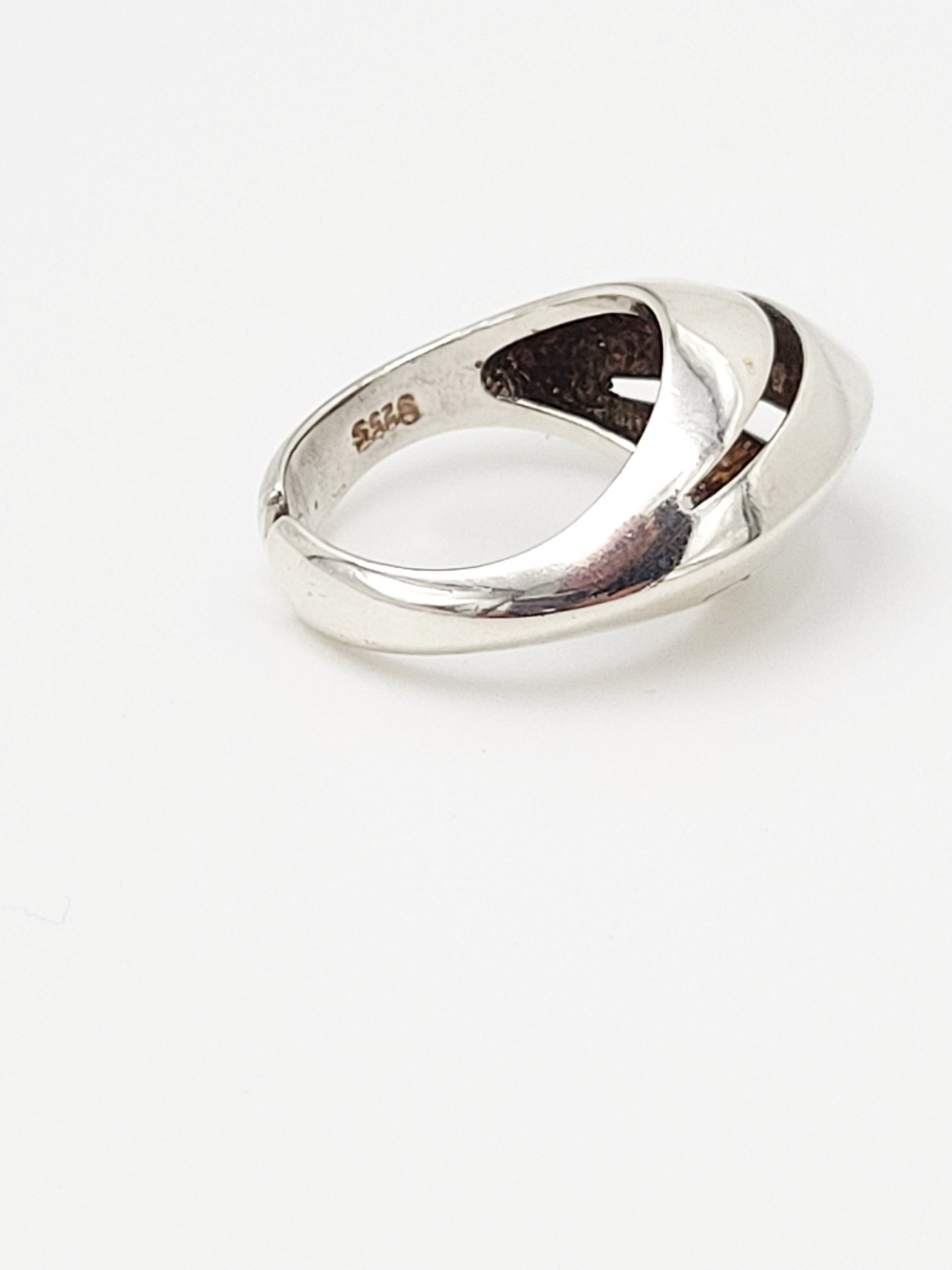 Hermann Siersbol Jewelry Danish Hermann Siersbol Modernist Sterling Domed Cocktail Ring 1960s