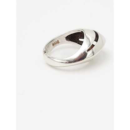 Hermann Siersbol Jewelry Danish Hermann Siersbol Modernist Sterling Domed Cocktail Ring 1960s