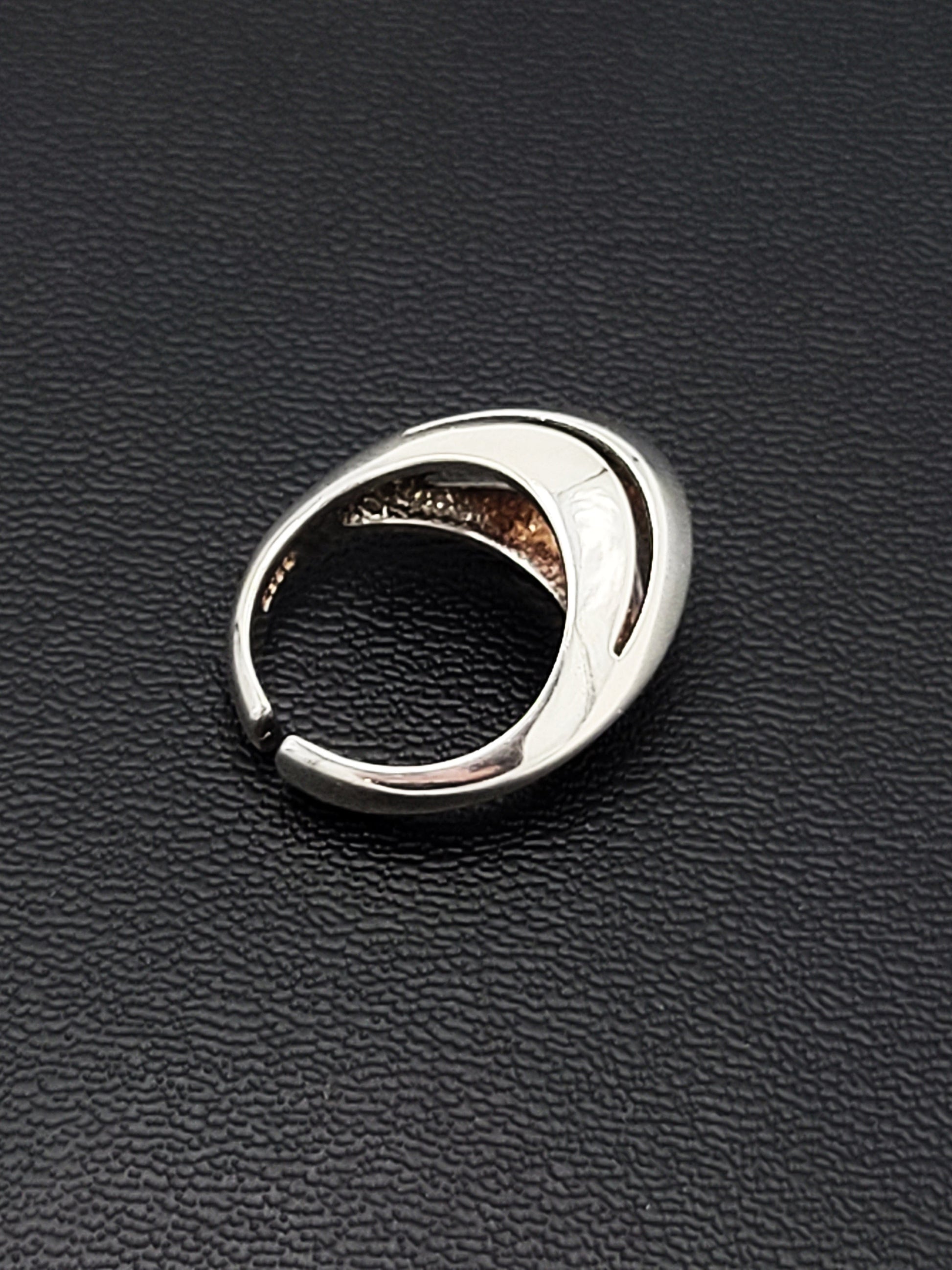 Hermann Siersbol Jewelry Danish Hermann Siersbol Modernist Sterling Domed Cocktail Ring 1960s