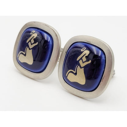 Hermann Siersbol Jewelry Designer Hermann Siersbol Denmark Angels Sterling Enamel Cufflinks 40s/50s