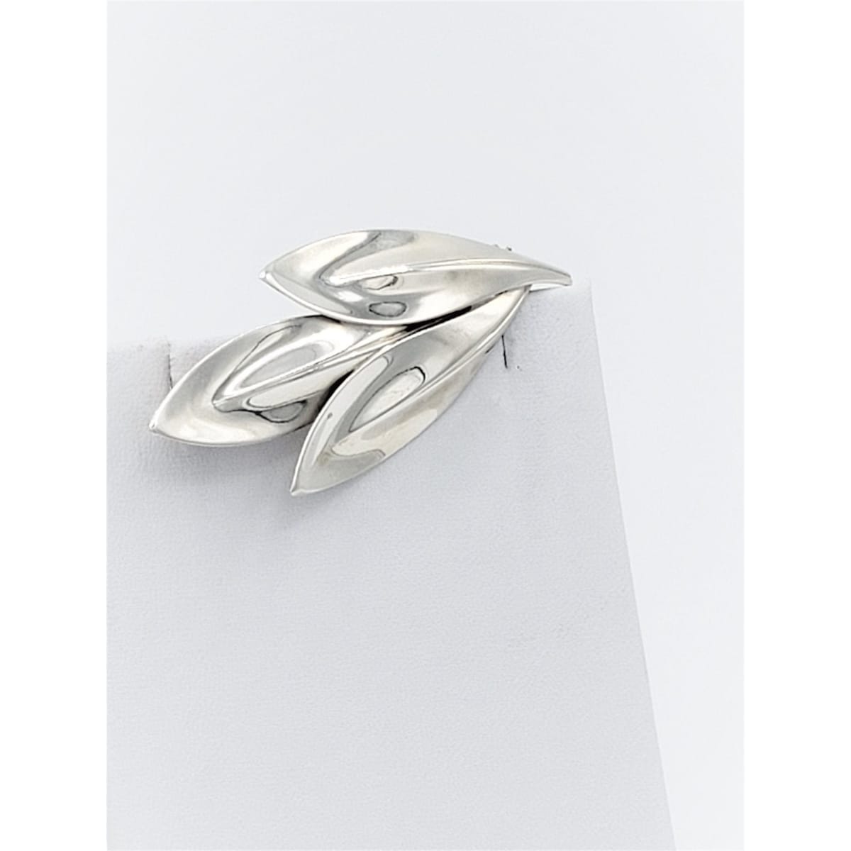 Hermann Siersbol Jewelry Designer Hermann Siersbol Denmark Sterling Modernist Leaves Brooch Pin 1950s