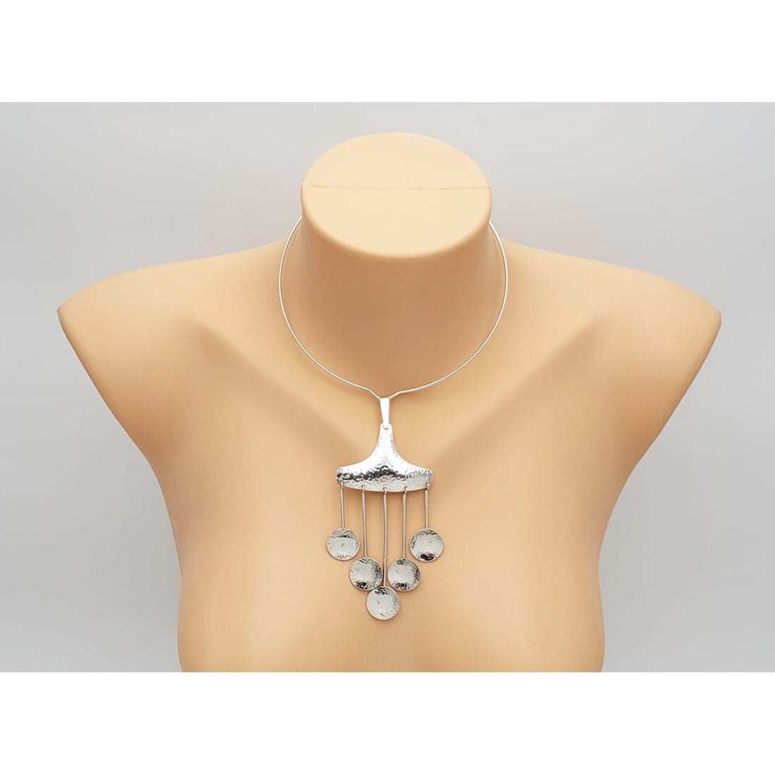 Hermann Siersbol Jewelry Superb RARE Danish Designer Siersbol Modernist Drop Dangle Necklace Circa 1960s