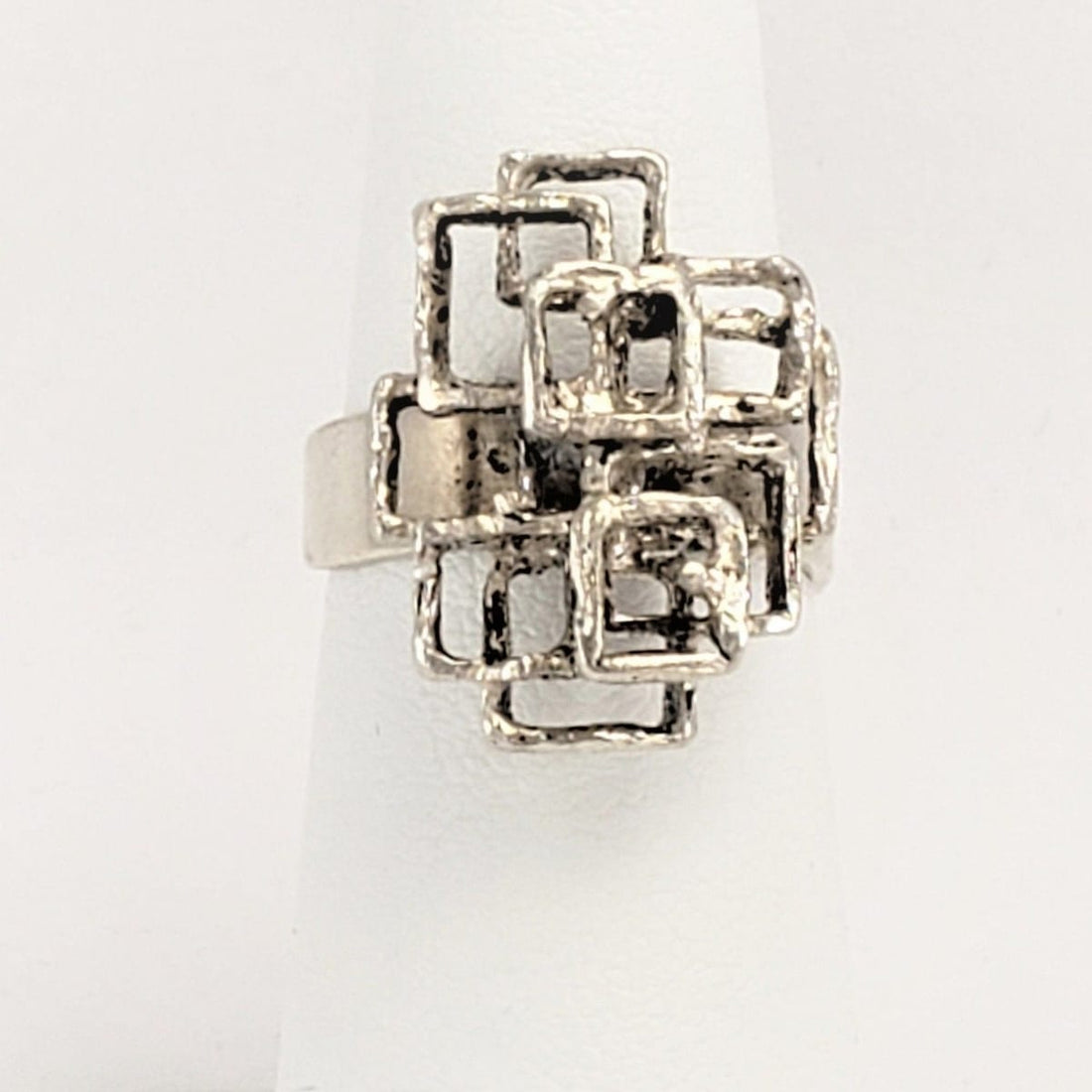 Hermann Siersbol Jewelry Vintage 925 Sterling Silver Hermann Siersbol Denmark Modernist Brutalist Style Ring