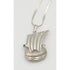 Vintage Danish Hermann Siersbol Sterling Viking Longboat Pendant Necklace 1950s - Trendy MCM Home