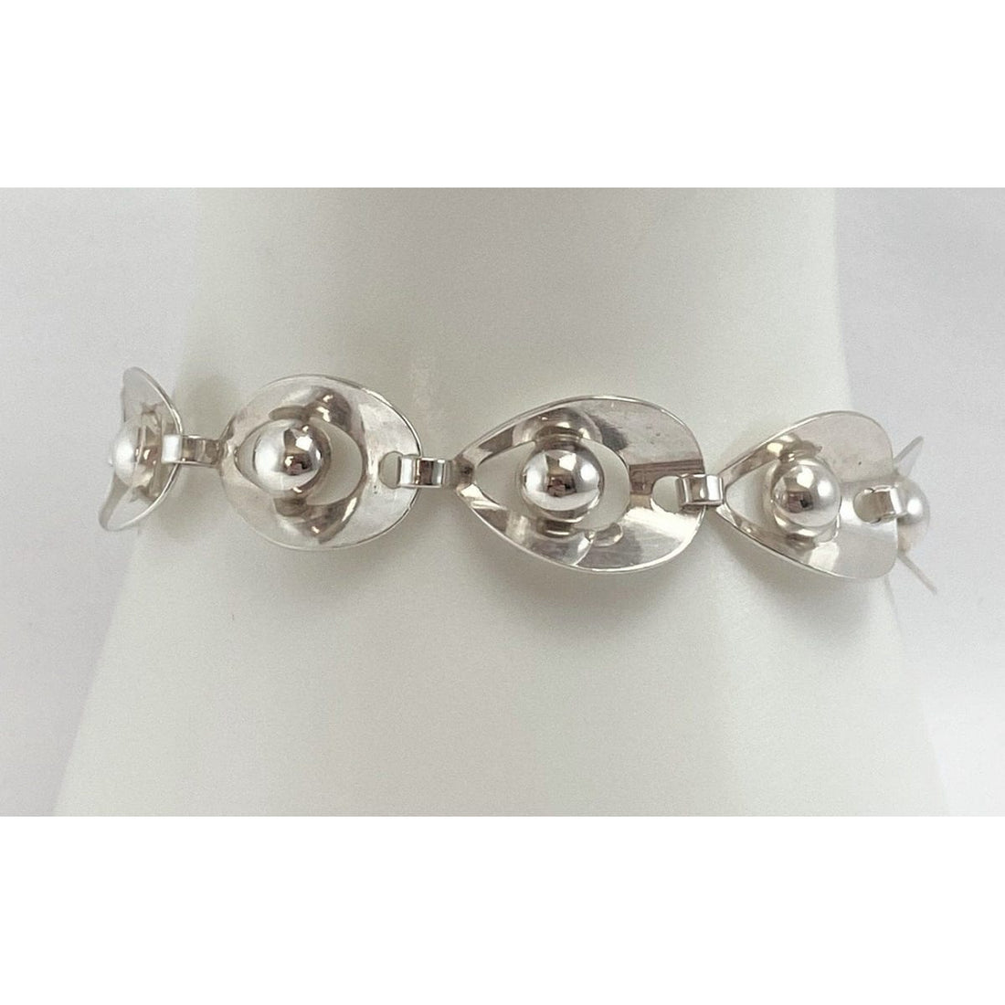 Hermann Siersbol Jewelry Vintage Hermann Siersbol Denmark 925 Sterling Silver Modernist Link Bracelet