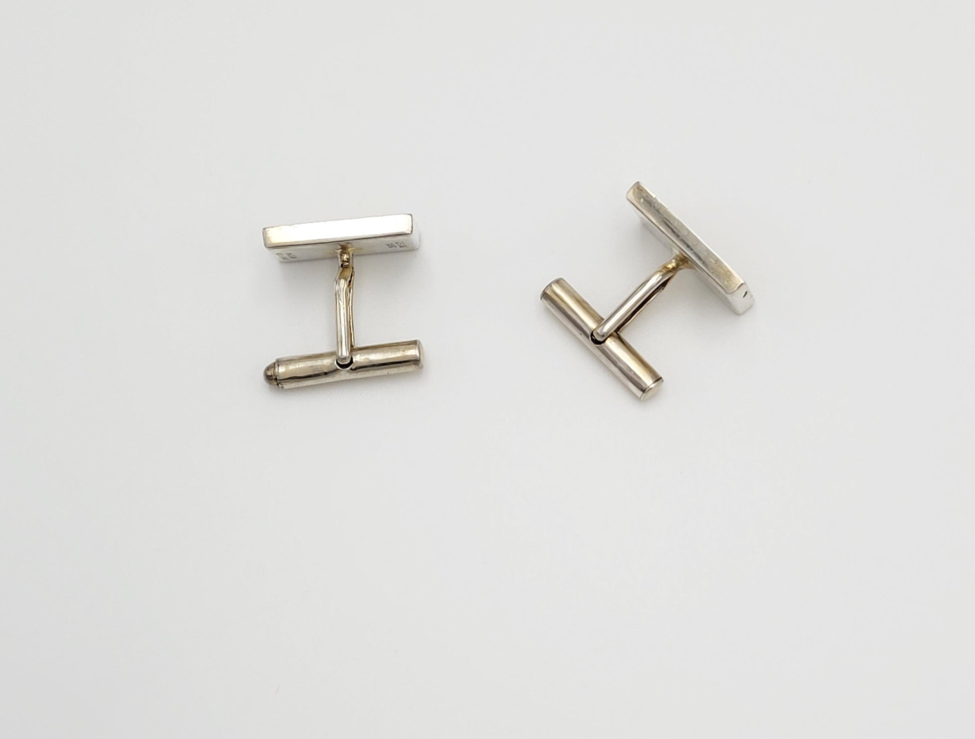 Hong Kong Sterling Jewelry Hong Kong Designer Gold Gilt Sterling Working Abacus Cufflinks Circa 1950s