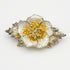 Hroar Prydz Jewelry Norwegian Designer Hroar PRYDZ Sterling Enamel 3-D Flower Brooch Circa 1930s