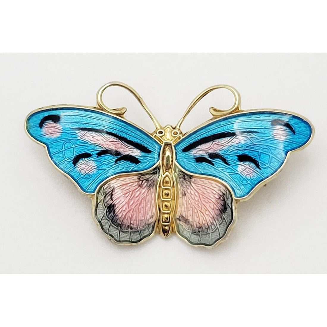 Hroar Prydz Jewelry Rare Jens E Jensen Hroar Prydz Norway Sterling Enamel Butterfly Brooch 20/30s