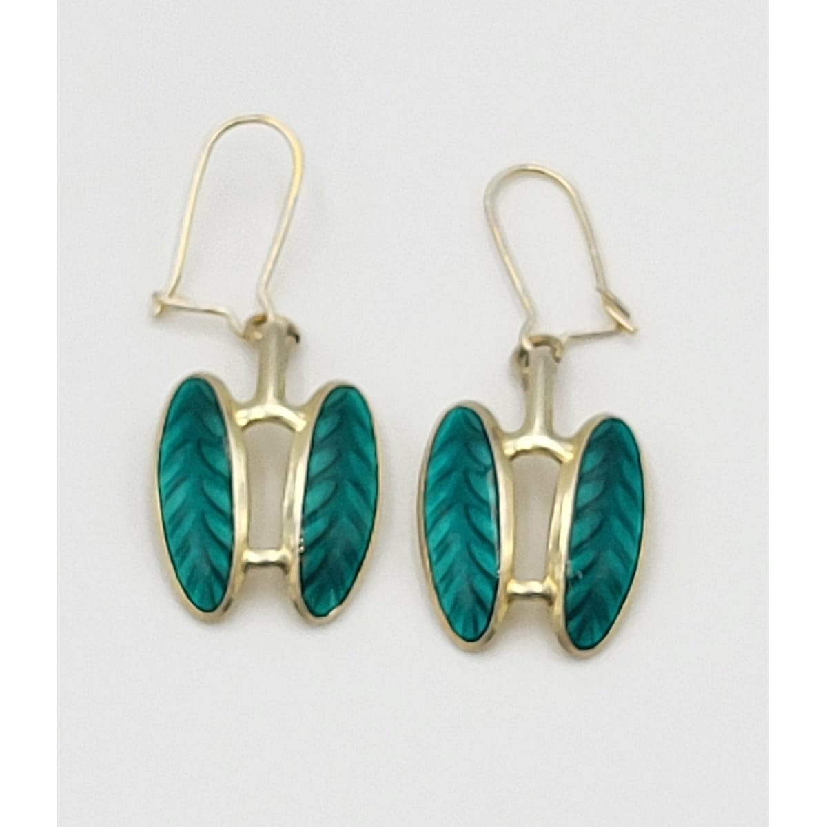 Hroar Prydz Jewelry Vintage Norwegian Designer Hroar PRYDZ Sterling &amp; Enamel Dangle Earrings