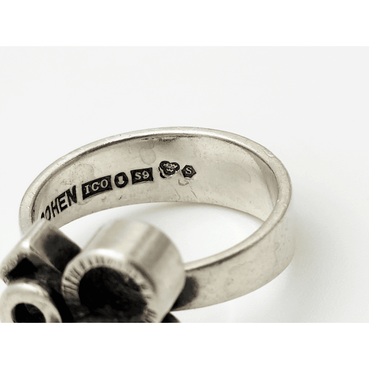 Isaac Cohen Jewelry RARE Isaac Cohen ICO Sweden Sterling Modernist Abstract 3-D Circles Ring 1968