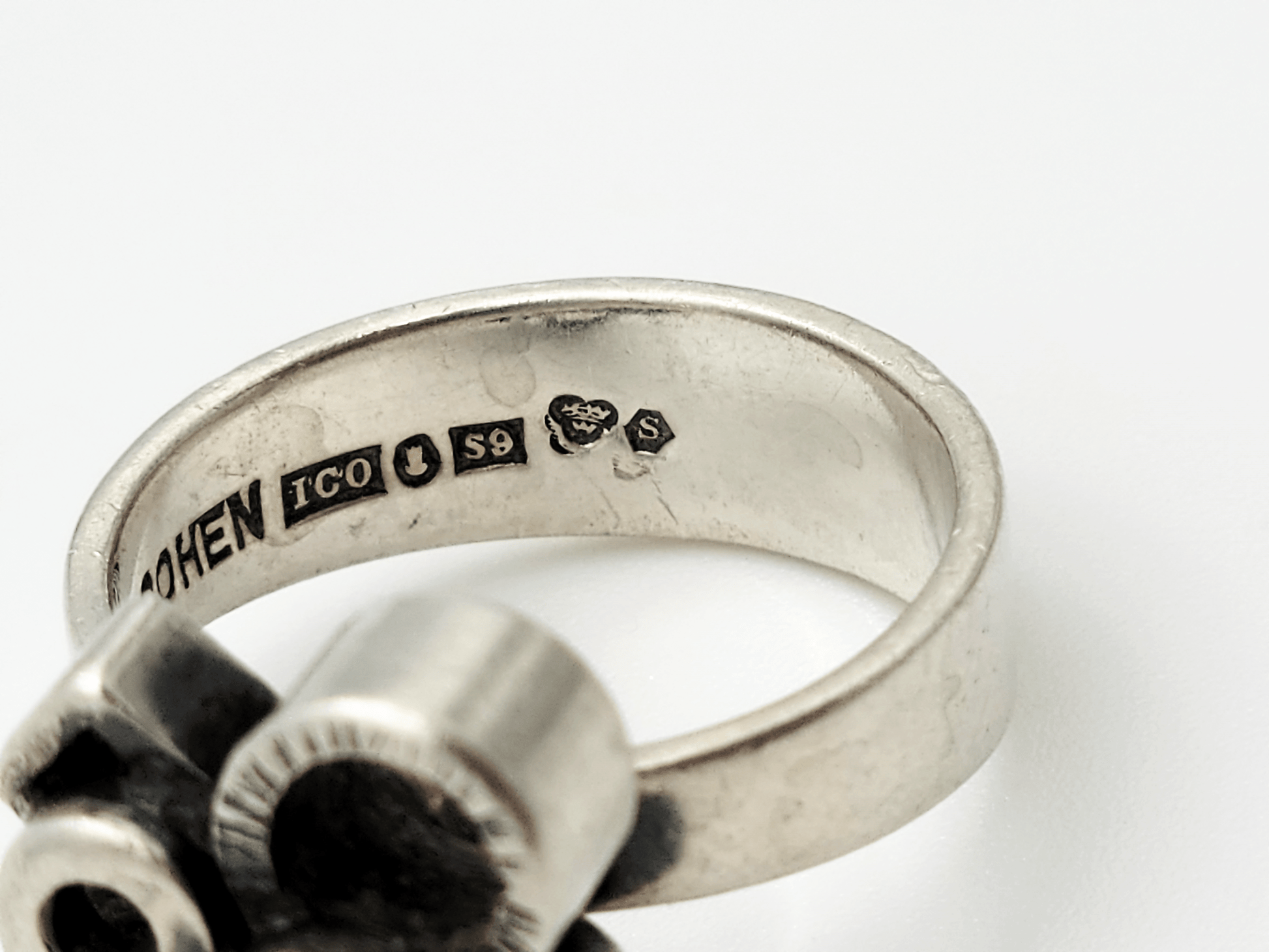 Isaac Cohen Jewelry RARE Isaac Cohen ICO Sweden Sterling Modernist Abstract 3-D Circles Ring 1968