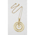 Italian Gold Jewelry Italian 14K Gold Mid Century Modern Artisan Floating Circles Necklace Circa 1960s