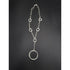 Italy Sterling Jewelry Italian Designer Sterling Paper Clip Y-Drop Chain Necklace w/ Circle Pendants