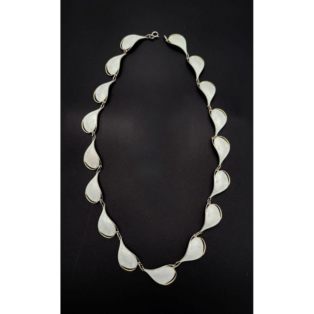 Ivar Holth Jewelry Ivar Holth Norway Sterling Enamel Retro Modernist RARE XL Necklace 1950&