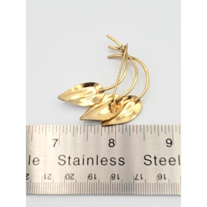 Ivar Holth Jewelry Norway Designer Ivar Holth Sterling &amp; Enamel Leaves Brooch Pendant 1940s