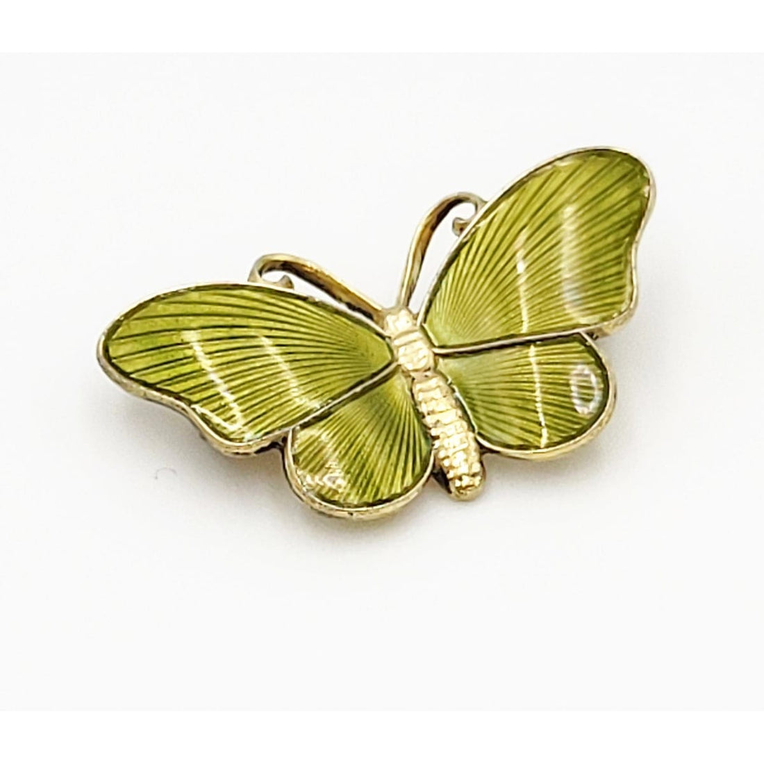 Ivar Holth Jewelry Norwegian Designer Ivar Holth Sterling Guilloche Enamel Butterfly Pin 1940s/50s