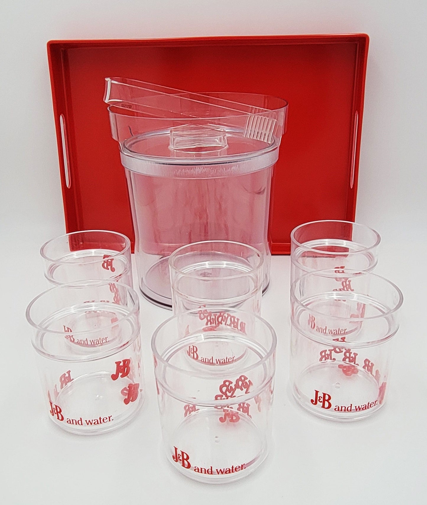 J & B Scotch Whisky Barware Set J & B Lucite Tumbler Barware Set