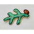 J Tostrup Jewelry J Tostrup Norway Sterling & Guilloche Enamel Holly Berry Leaf Brooch Pin 1950&