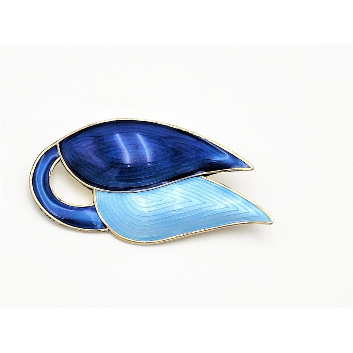 J Tostrup Jewelry Superb Vintage J Tostrup Norway Gilt 925SS Enamel Art Deco Modernist Brooch Pin