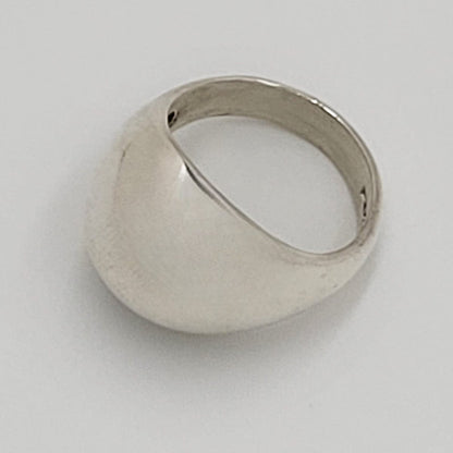 Jarmo Kalke Jewelry Jarmo Kalke Finland Sterling Silver Scandinavian Modernist Cocktail Ring 1994