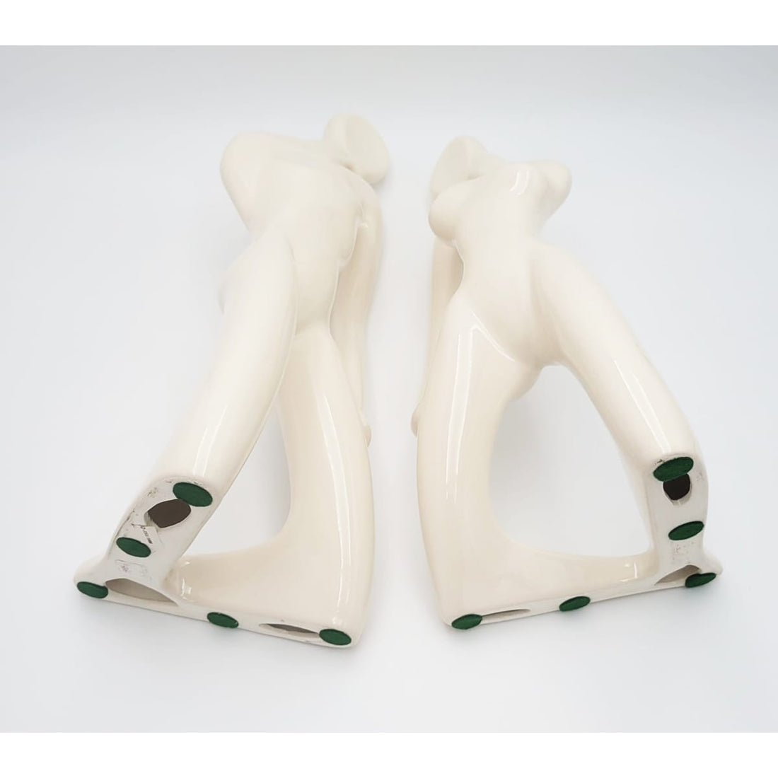 Jaru Sculpture Jaru California Ceramic Cubist Modernist Man Woman TALL Sculptures Set 1986