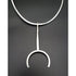 Jens Asby Jewelry Danish Designer Jens Asby Sterling Modernist Pendant Necklace
