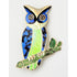Jeronimo Fuentes Jewelry Jeronimo Fuentes Margot de Taxco Sterling Enamel Owl Brooch Pin Pendant 1950s