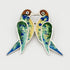 Jeronimo Fuentes Jewelry Jeronimo Fuentes of Margot de Taxco Sterling Enamel Love Birds Brooch 1950s