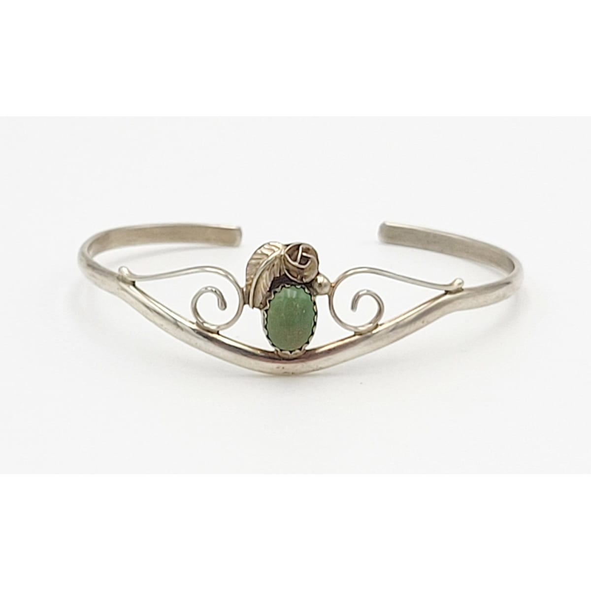 Jerry Cowboy Jewelry NAVAJO Jerry COWBOY Sterling Turquoise Cuff Bracelet Old Pawn Circa 1970s