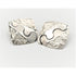 JGL Jewelry Vintage 925 Sterling Silver Abstract Modernist JGL Signed Pierced Square Earrings