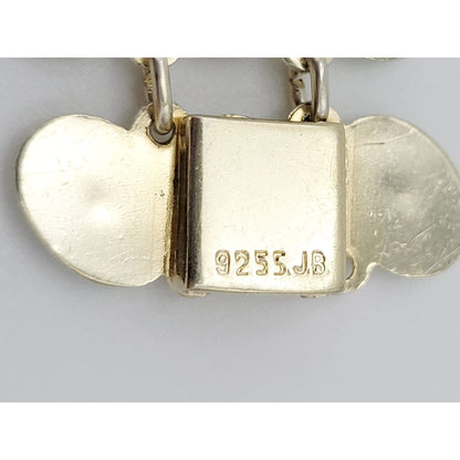 Johannes Bronee Jewelry RARE Danish Johannes Bronee Sterling Enamel Modernist Panel Link Bracelet 1950s
