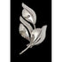 John Lauritzen Jewelry Designer John Lauritzen Denmark Sterling Budding LEAVES Brooch Pendant 1950s