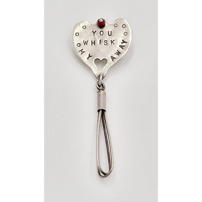 Johnson Jewelry Designer Peggy Johnson Sterling Silver "You Whisk My Heart Away" Brooch 1986