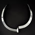 Jondell Jewelry Fab! Jondell Mexico Abstract Modernist Sterling Silver Collar Necklace Circa 1950s