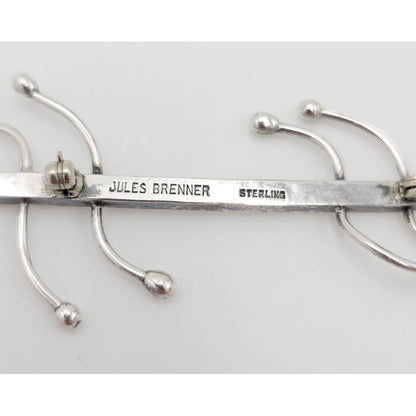 Jules Brenner Jewelry Superb Designer Jules Brenner Sterling Large Biomorphic Lizard Brooch Rare 50s