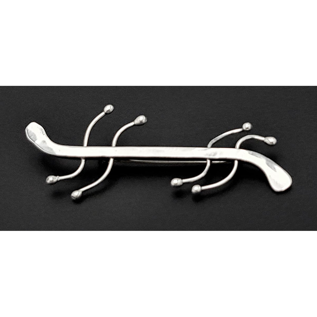 Jules Brenner Jewelry Superb US Designer Jules Brenner Sterling Large Biomorphic Lizard Brooch Rare 1950s