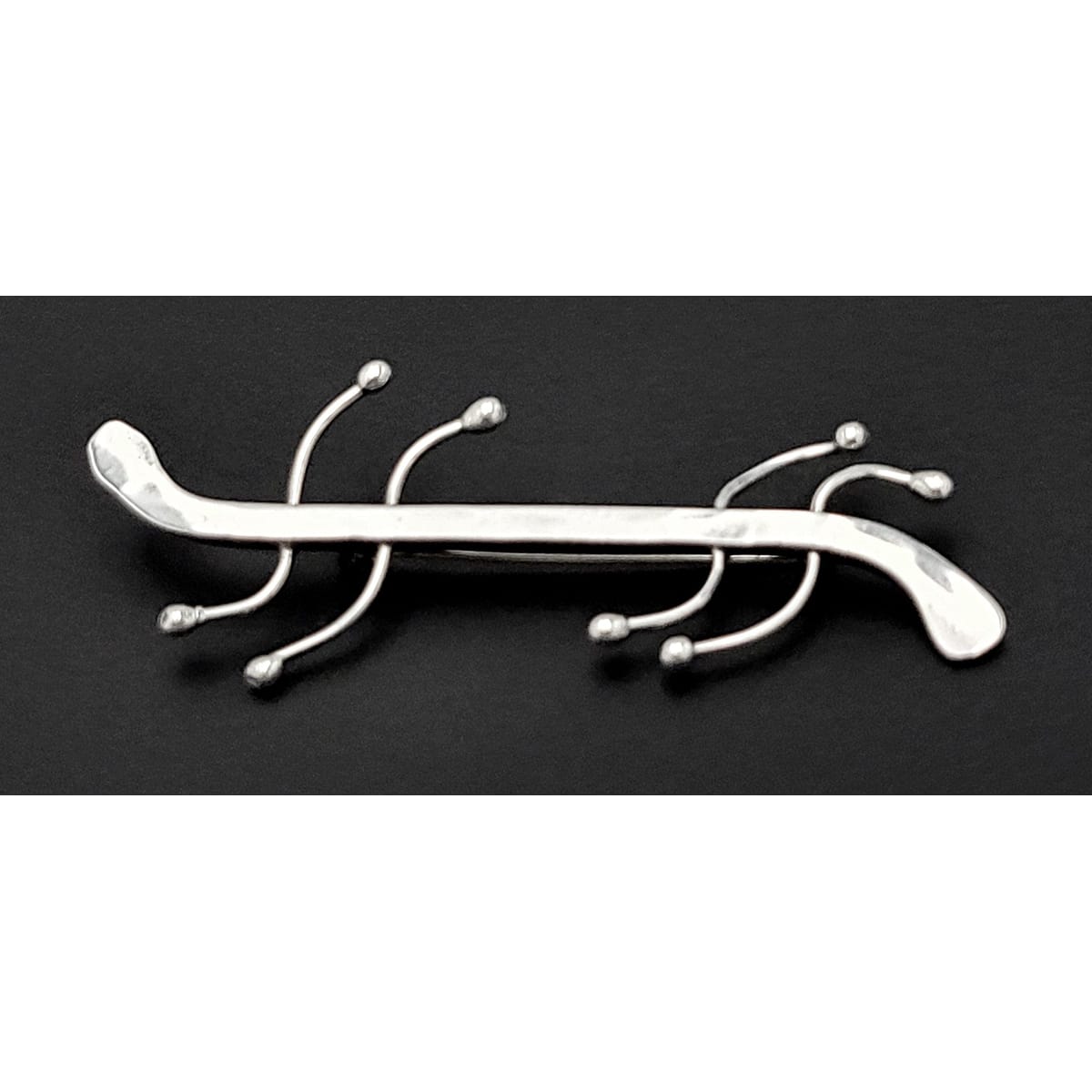 Jules Brenner Jewelry Superb US Designer Jules Brenner Sterling Large Biomorphic Lizard Brooch Rare 1950s