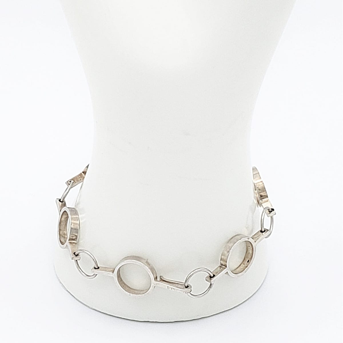 Kalevala Koru Jewelry Rare Paula Häiväoja Kalevala Koru Oy Sterling Modernist Geometric Bracelet 1971