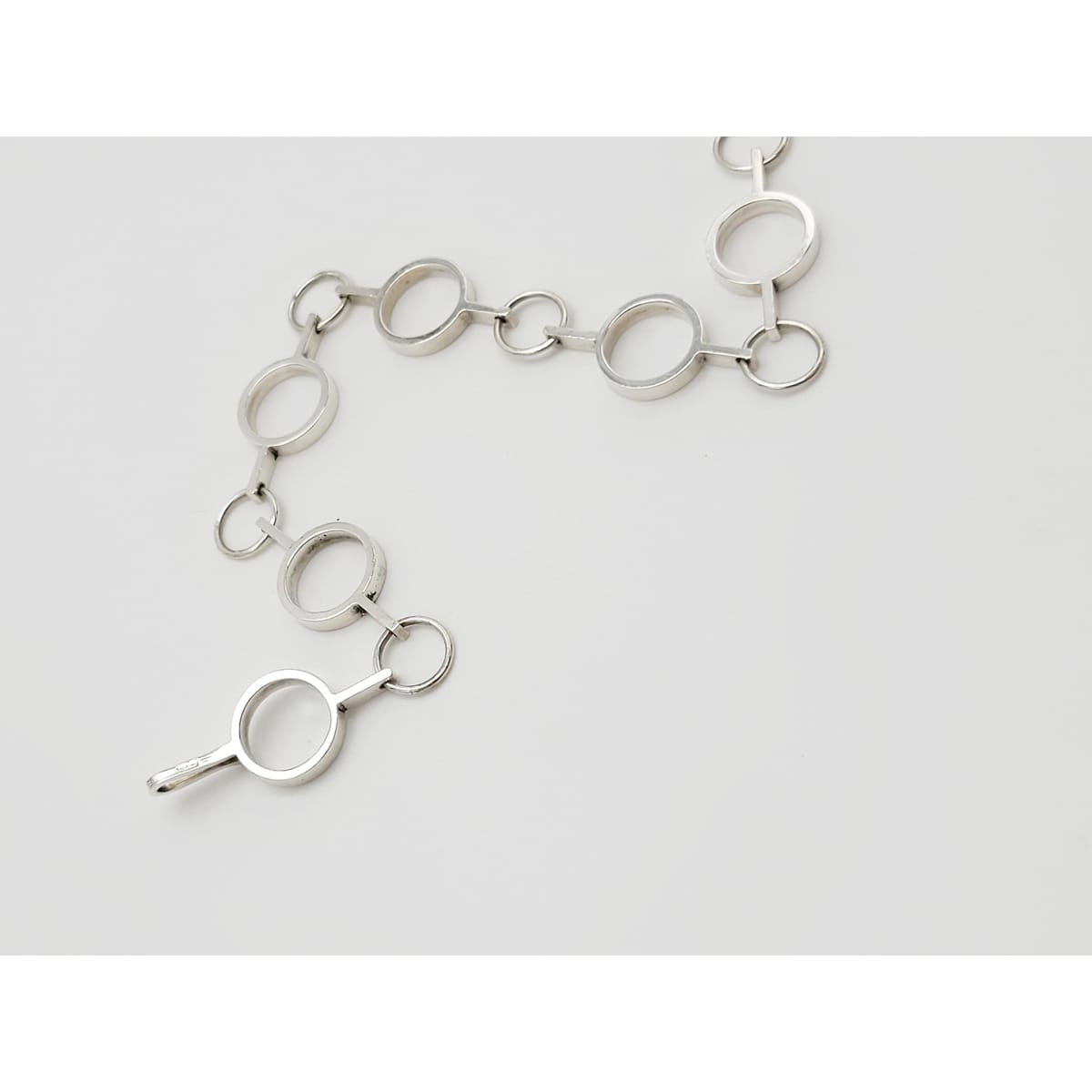 Kalevala Koru Jewelry Rare Paula Häiväoja Kalevala Koru Oy Sterling Modernist Geometric Bracelet 1971