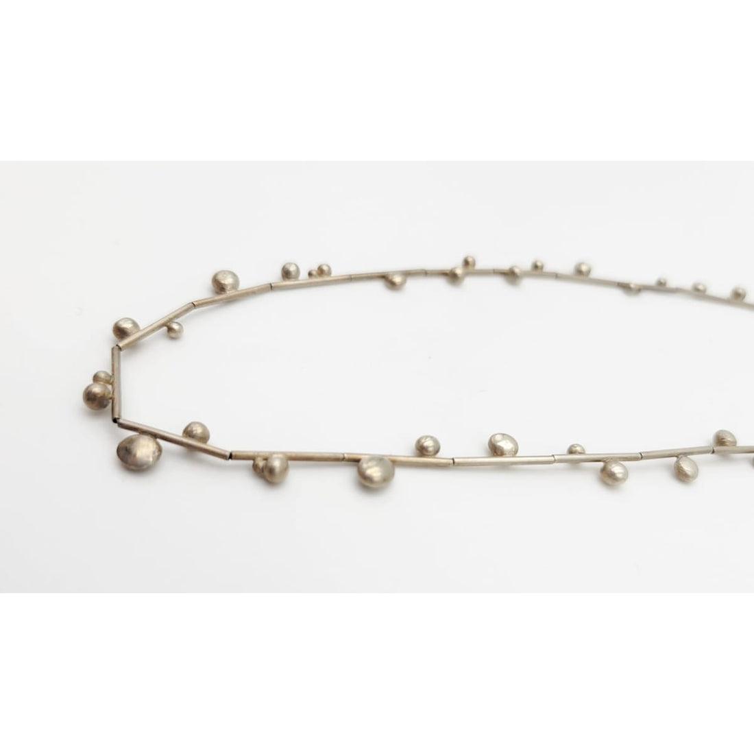 Ken Loeber Jewelry Iconic American Designer Ken Loeber Sterling Modernist Pebbles Necklace 1980s
