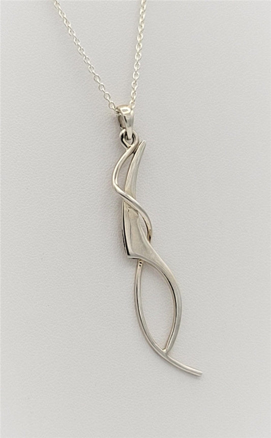 Kit Heath Jewelry Fabulous Vintage/Retired Kit Heath UK 925 Sterling Silver Abstract Pendant Necklace