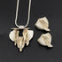 Klassen Jewelry Brianna Glanzer Klassen Sterling Silver Abstract Modernist Necklace & Earring Set 1990s