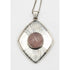 Knud Jorgensen Jewelry Vintage Danish Designer Knud Jorgensen Rose Quartz & Sterling Modernist Necklace