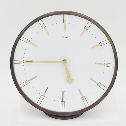 Kruger Clock Heinrich Johannes Möller For Kienzle Germany Art Deco Mantle Clock C. 1950