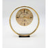 Kruger Clock RARE Krüger Modernist Brass Lucite Floating Shelf Mantel Desk Clock Circa 1985