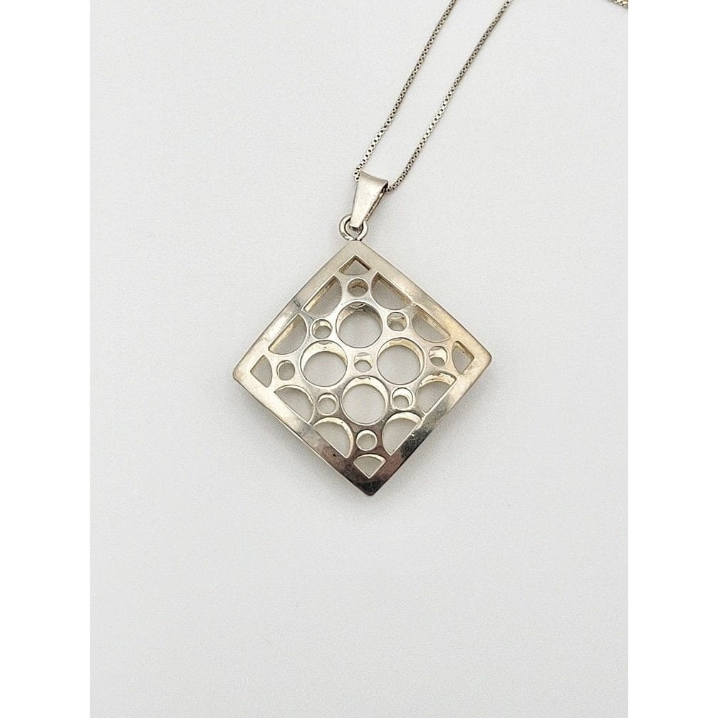 Kultaseppa Salovaara Jewelry 925 Sterling Abstract Modernist 3-D Pendant Necklace Kultaseppa Salovaara Finland