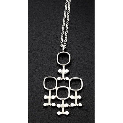 Kultateollisuus Ky Jewelry Jorma Laine Kultateollisuus Ky Finland Sterling Abstract Modernist Necklace 1971