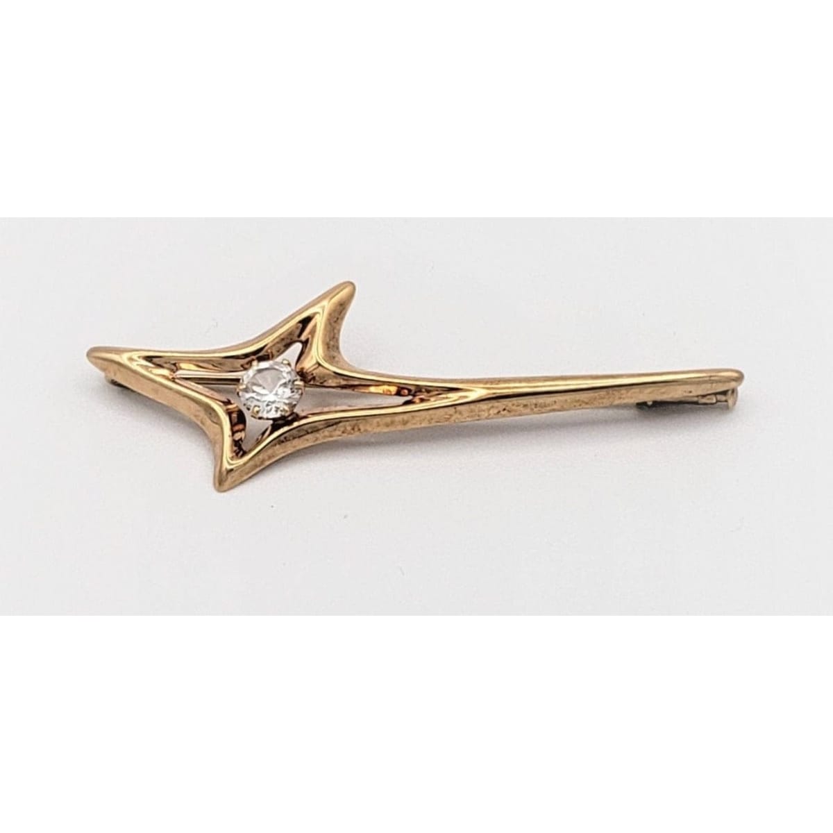 Kultateollisuus Ky Jewelry Kultateollisuus Ky Finland 14kt 585 Gold Quartz Atomic Shooting Star Brooch 1958
