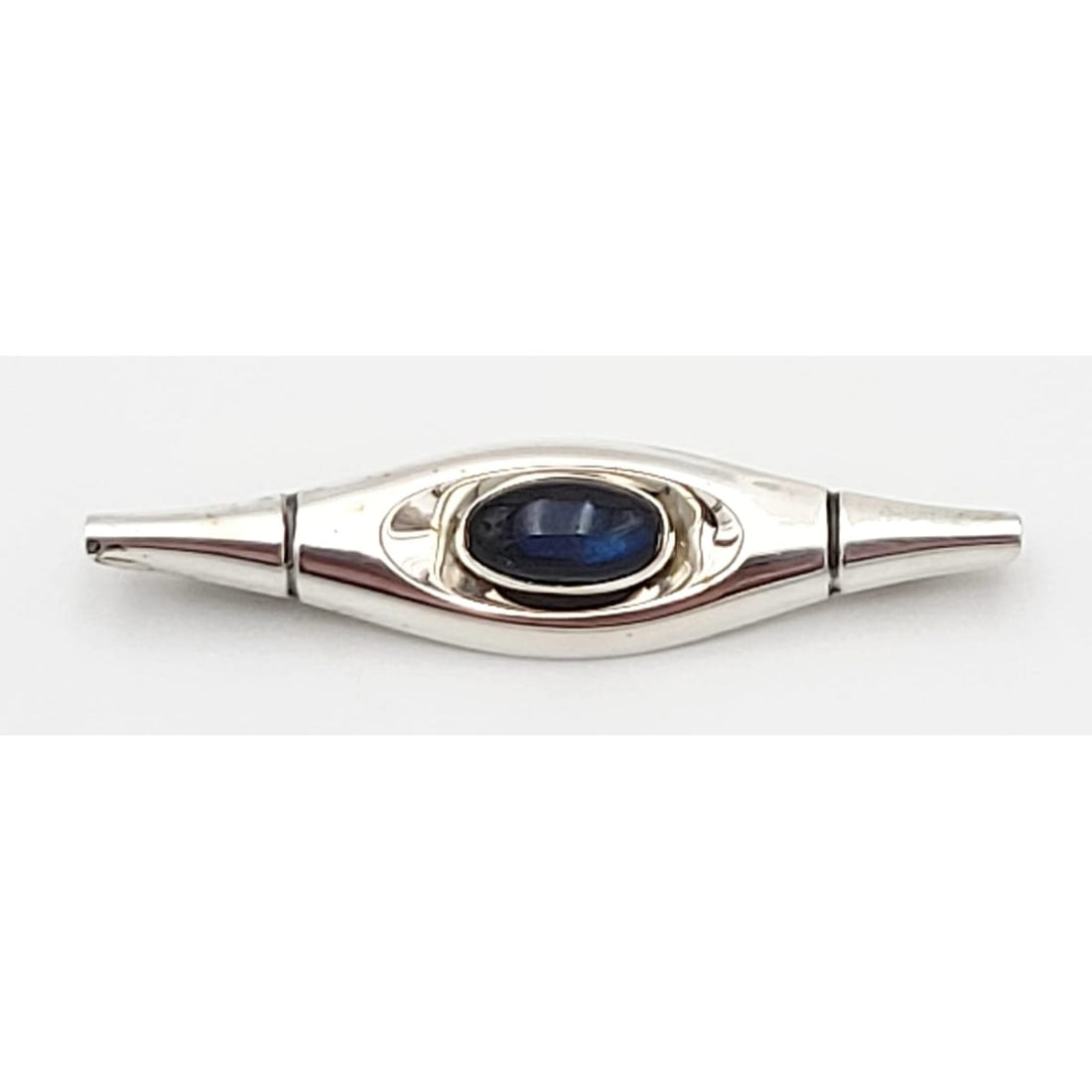 Kupittaan Kulta Jewelry Elis Kauppi Kupittaan Kulta Finland Modernist Sterling &amp; Cabochon Brooch 1960