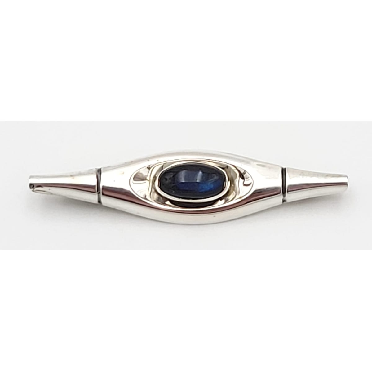 Kupittaan Kulta Jewelry Elis Kauppi Kupittaan Kulta Finland Modernist Sterling &amp; Cabochon Brooch 1960